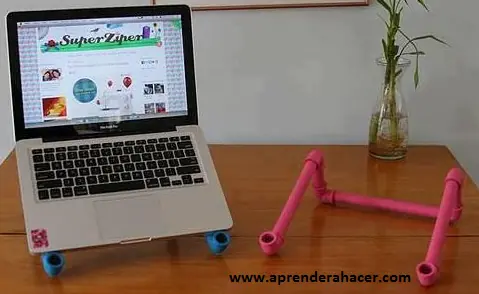 Soporte de PVC para computadoras portatiles