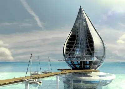 Edificio en Forma de Gota de Agua