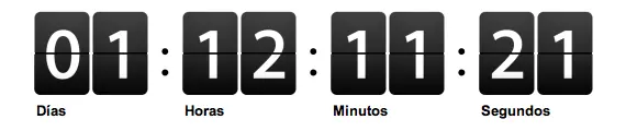 Cuenta regresiva animada con jQuery
