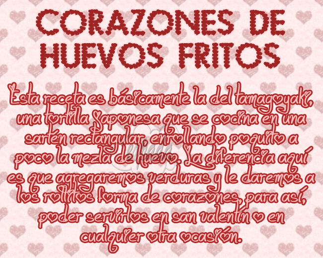 Corazones de huevos fritos