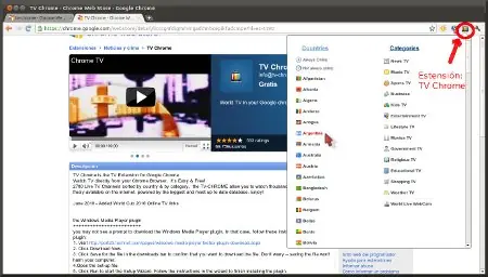 TV Chrome, ver TV online gratis desde Google Chrome