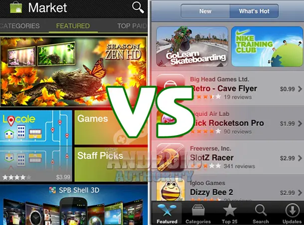 Google Android Market vs. Apple iTunes App Store