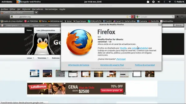 Instala Firefox 8 Estable, Beta, Aurora o Nightly en Mint