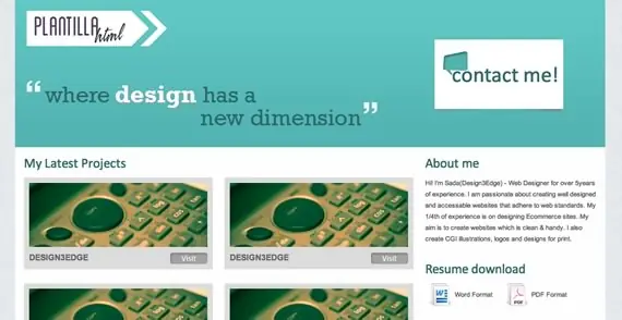 Plantilla para portfolio web en HTML/CSS