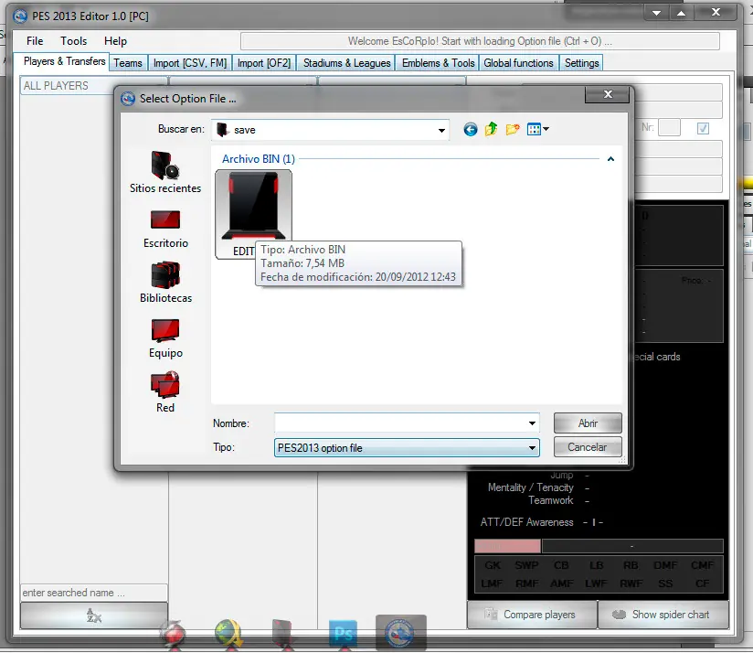 PES Editor 2013 v1.0