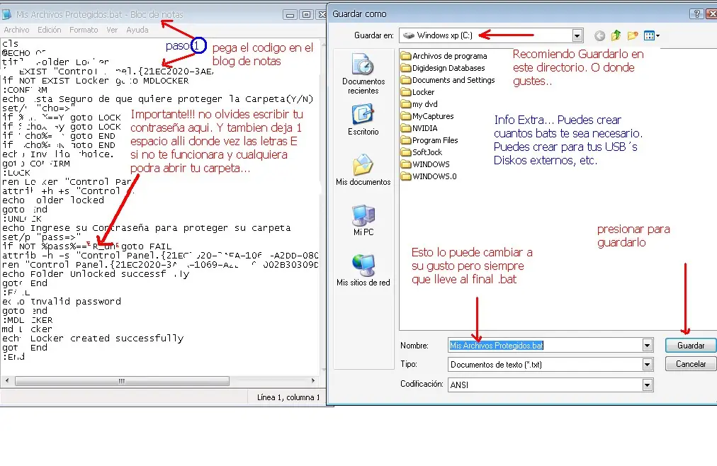 Como Proteger y Ocultar archivos sin uso de Software