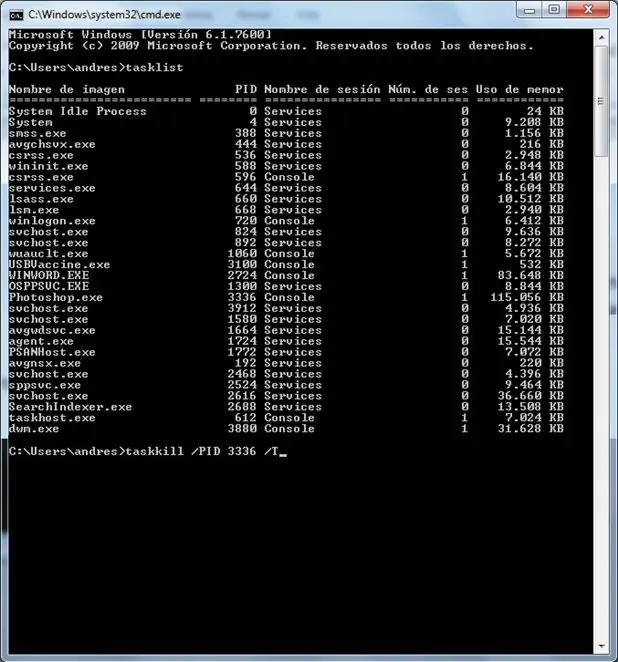 Elimina procesos en Windows 7 inmediatamente