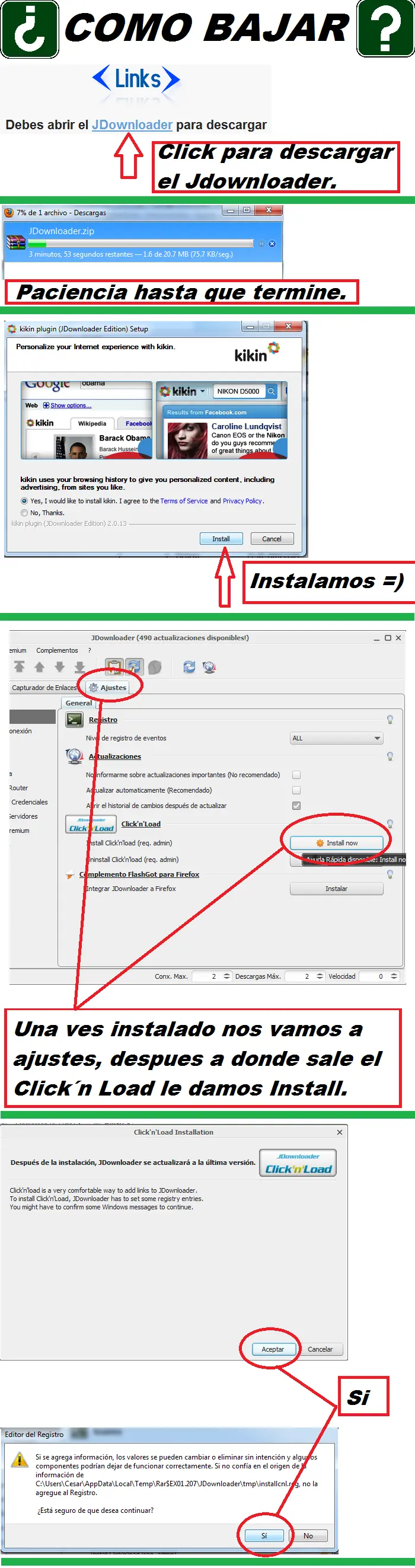 Debes abrir JDownloader para descargar [Que hacer...]