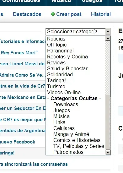 Las secciones escondidas de Taringa!