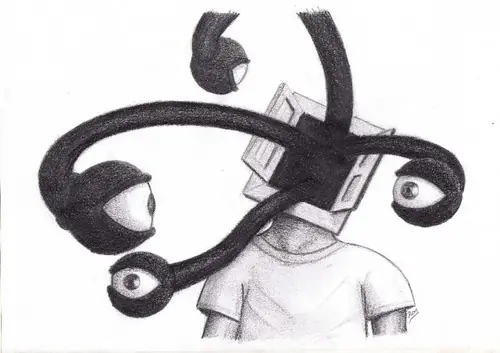 Delirios de persecucion y paranoia, mis dibujos, 3º intento