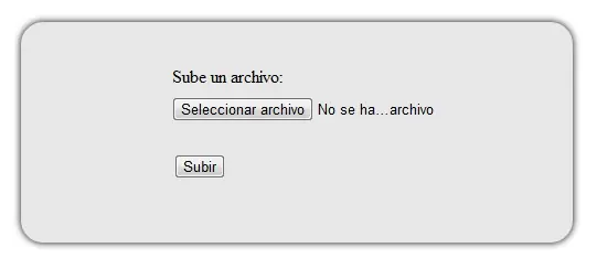 Crear una Web para Subir Archivos