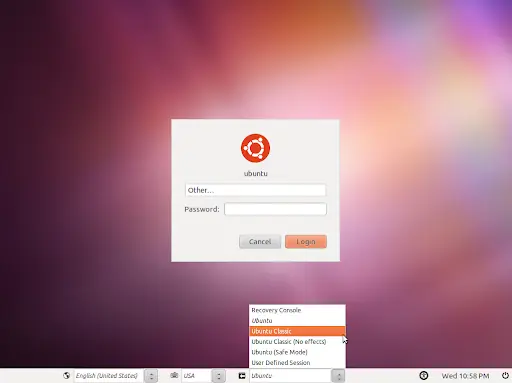 No te gusta el Unity de Ubuntu. Lo puedes cambiar