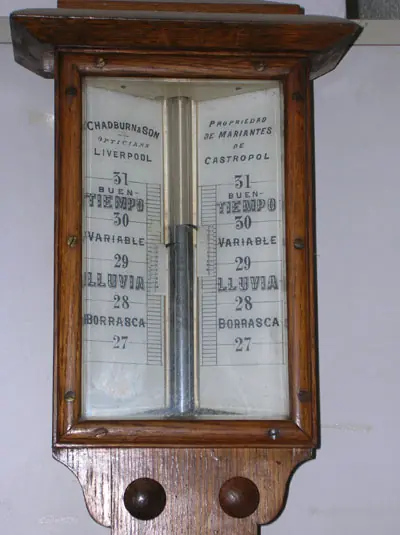 Elementos nauticos, el barómetro