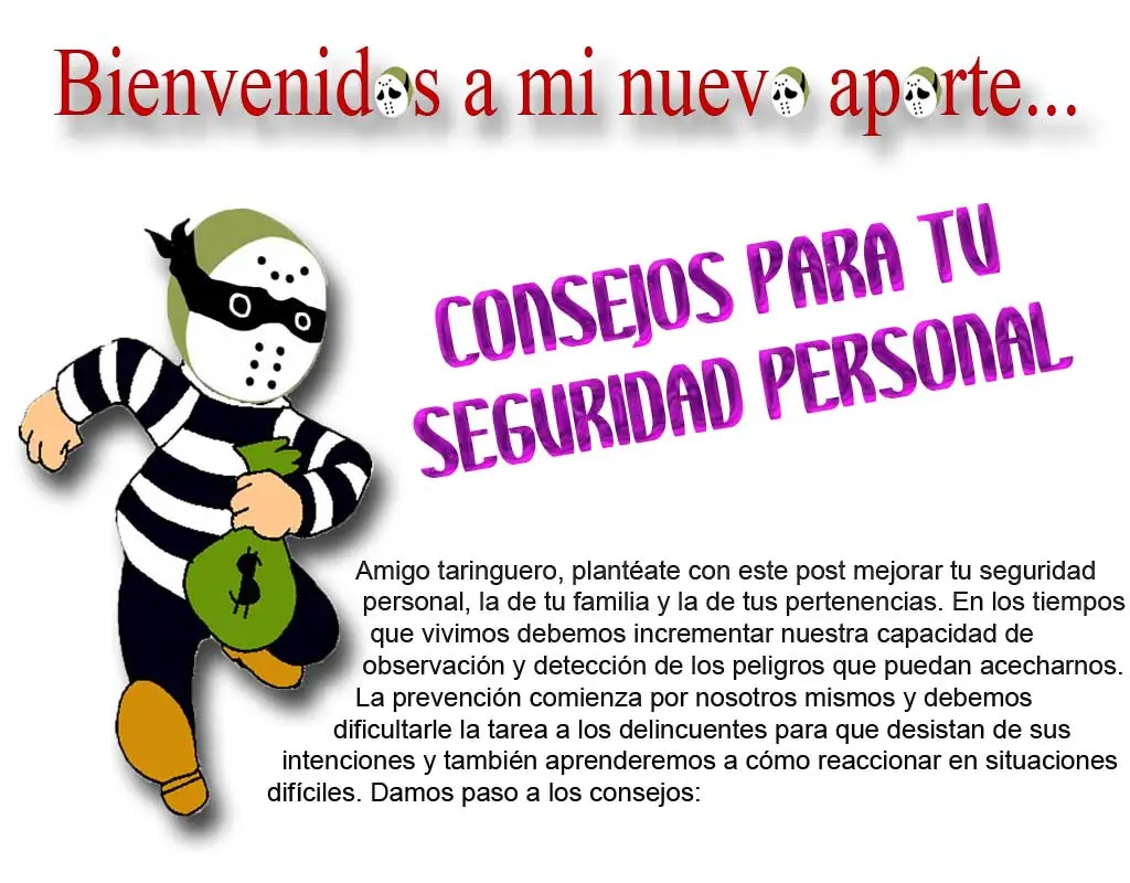 Consejos para tu seguridad personal