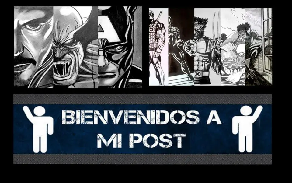 Dibujando Héroes de Marvel En Blanco y Negro