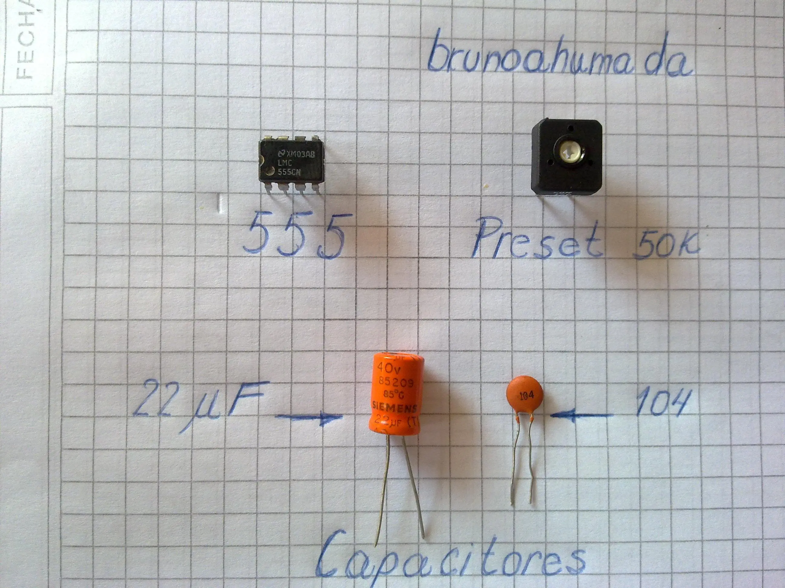 Timer con el integrado 555.
