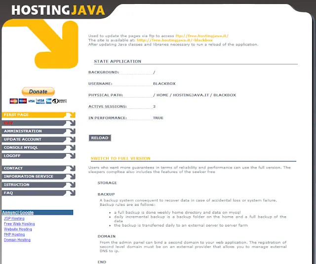 Hosting Jsp Java Gratis