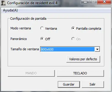 Resident Evil 4 _Visualización en pantalla completa