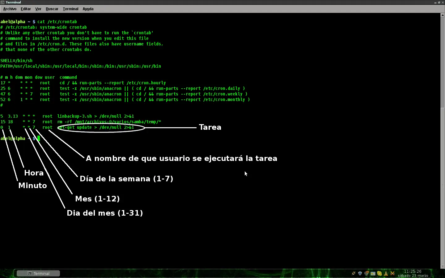 Tareas programadas en Linux