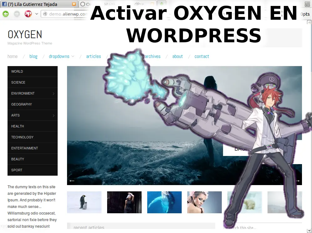 Como activar el tema Oxygen en Wordpress.com