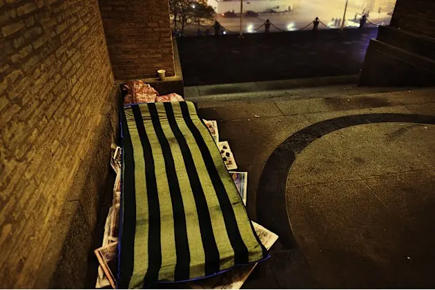 Duerme como un indigente en suecia