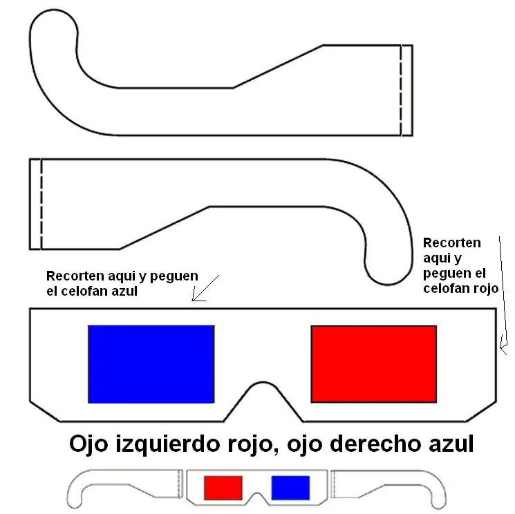 Hacer gafas 3D (Rojo Azul)