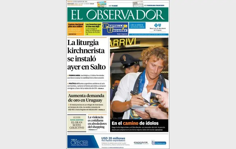 Tapa de diarios del mundo 30/08/2011