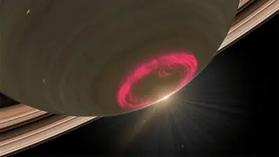 aurora boreal de saturno