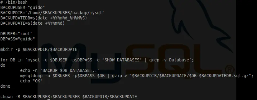 Hacer un "Backup SQL" en GNU/Linux