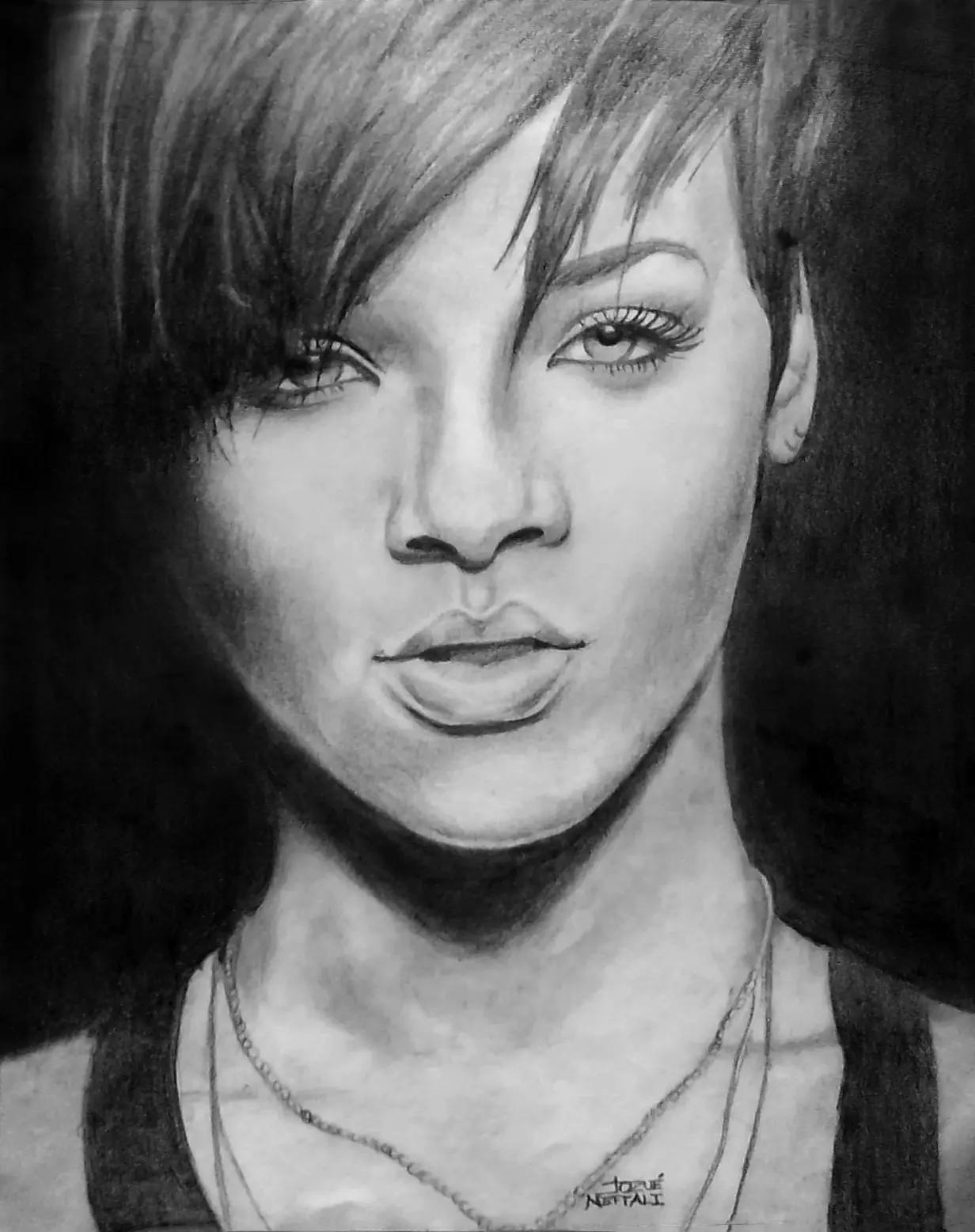 Dibujo Rihanna - Selena Gomez - Eminem - Porta y otros