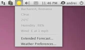 Applet indicador del clima con soporte de notificaciones!