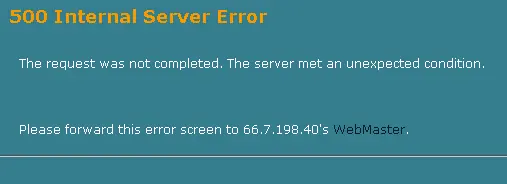 Error 500.. Solución!