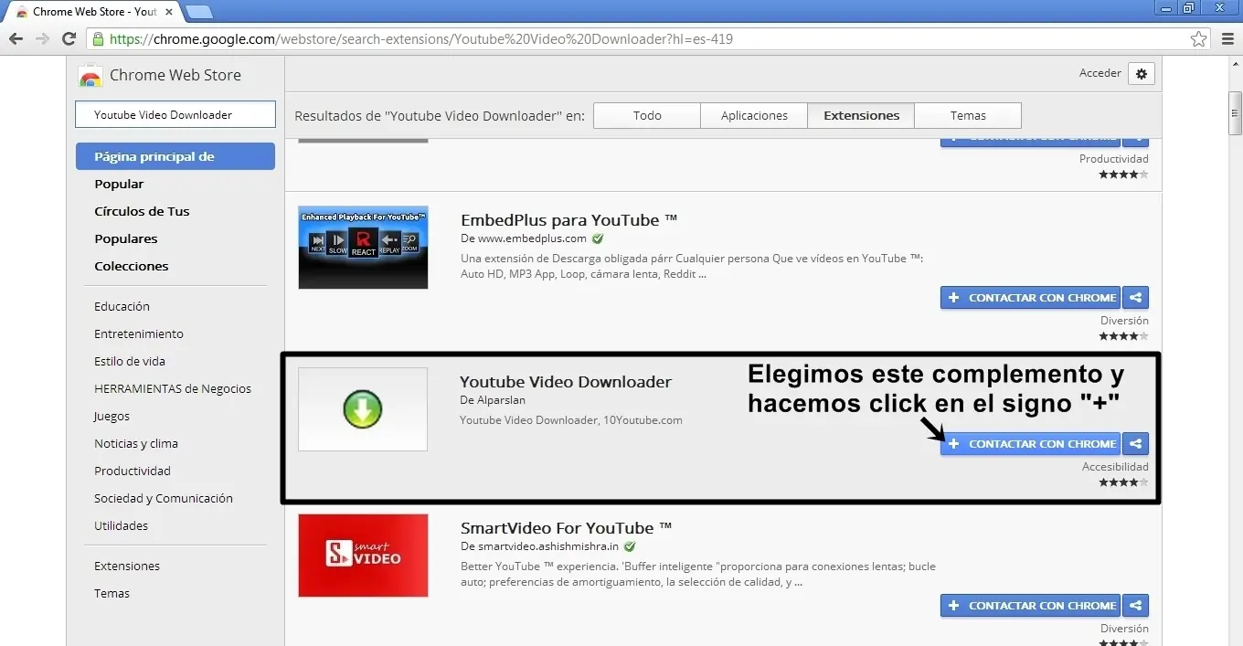 Como bajar videos de Youtube con Google Crome (Paso a Paso)