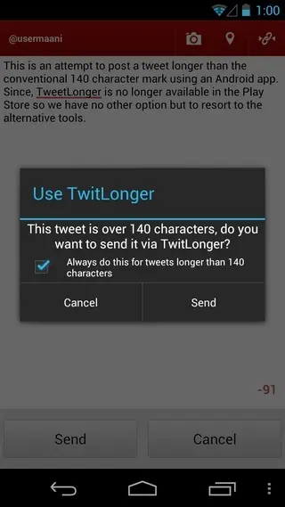 5 aplicaciones de Android para enviar tweets de más de 140