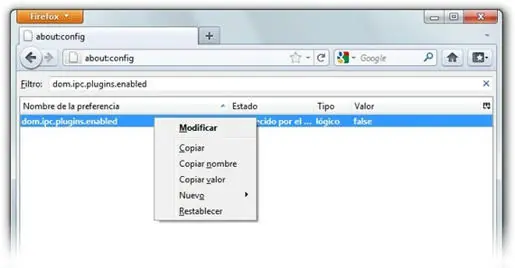 Eliminar Plugin-container en Firefox 6.0.2