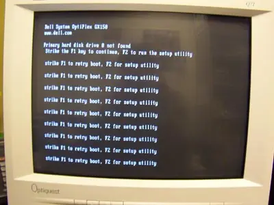 -Reparar- strike f1 to retry boot f2 for setup utility