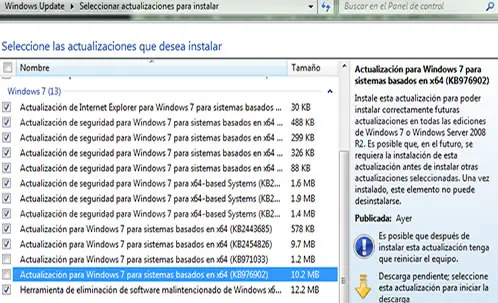Actualización de Windows 7 | KB976902