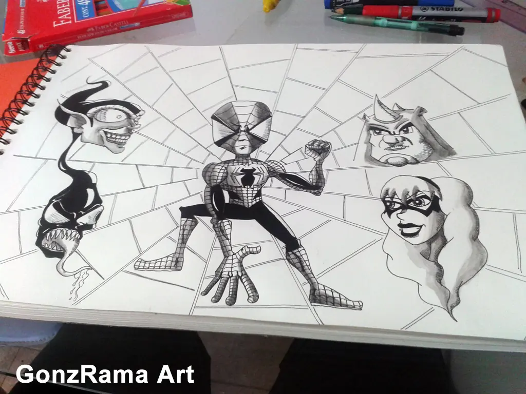 Batman en tinta china y Yapa! (GonzRama)