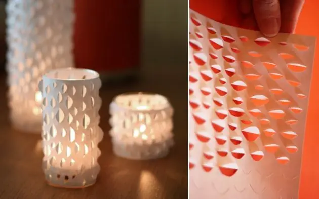Candelabros de papel sencillos y elegantes