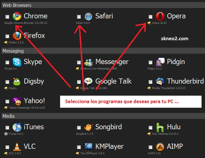 Programas para una PC recién formateada