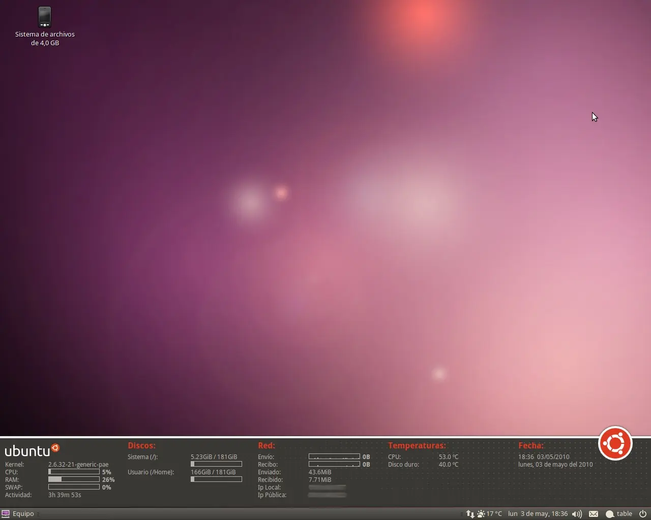 Configuracion de conky con el look de Lucid Lynx