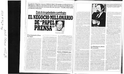 Revista Humor (1988): Papel Prensa, negocio millonario