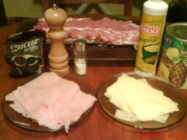 Carre de cerdo con anana
