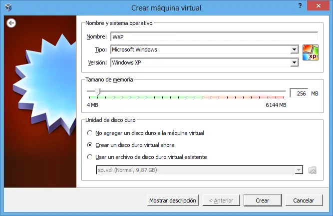 Crear una maquina virtual y arrancar desde una ISO