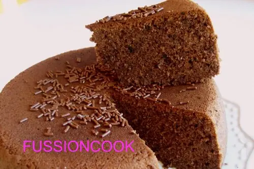 Receta de un Bizcochuelo de Chocolate.
