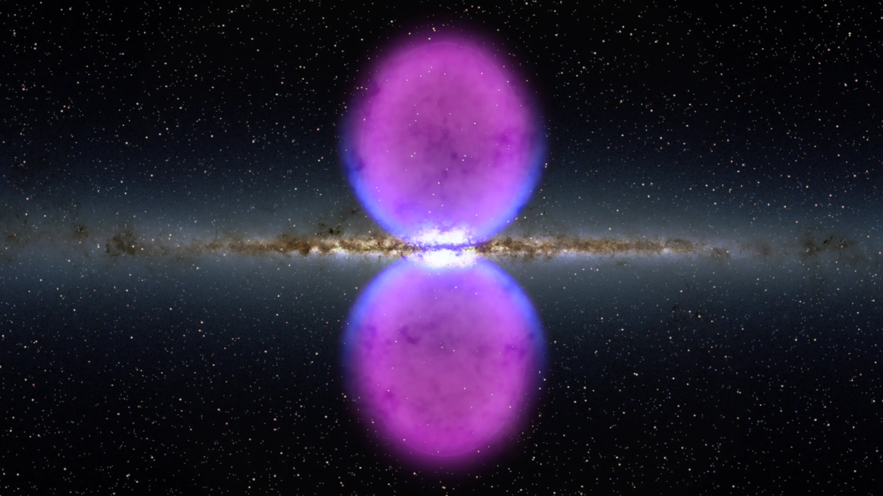 telescopio Fermi descubre gigantes burbujas de rayos gamma.
