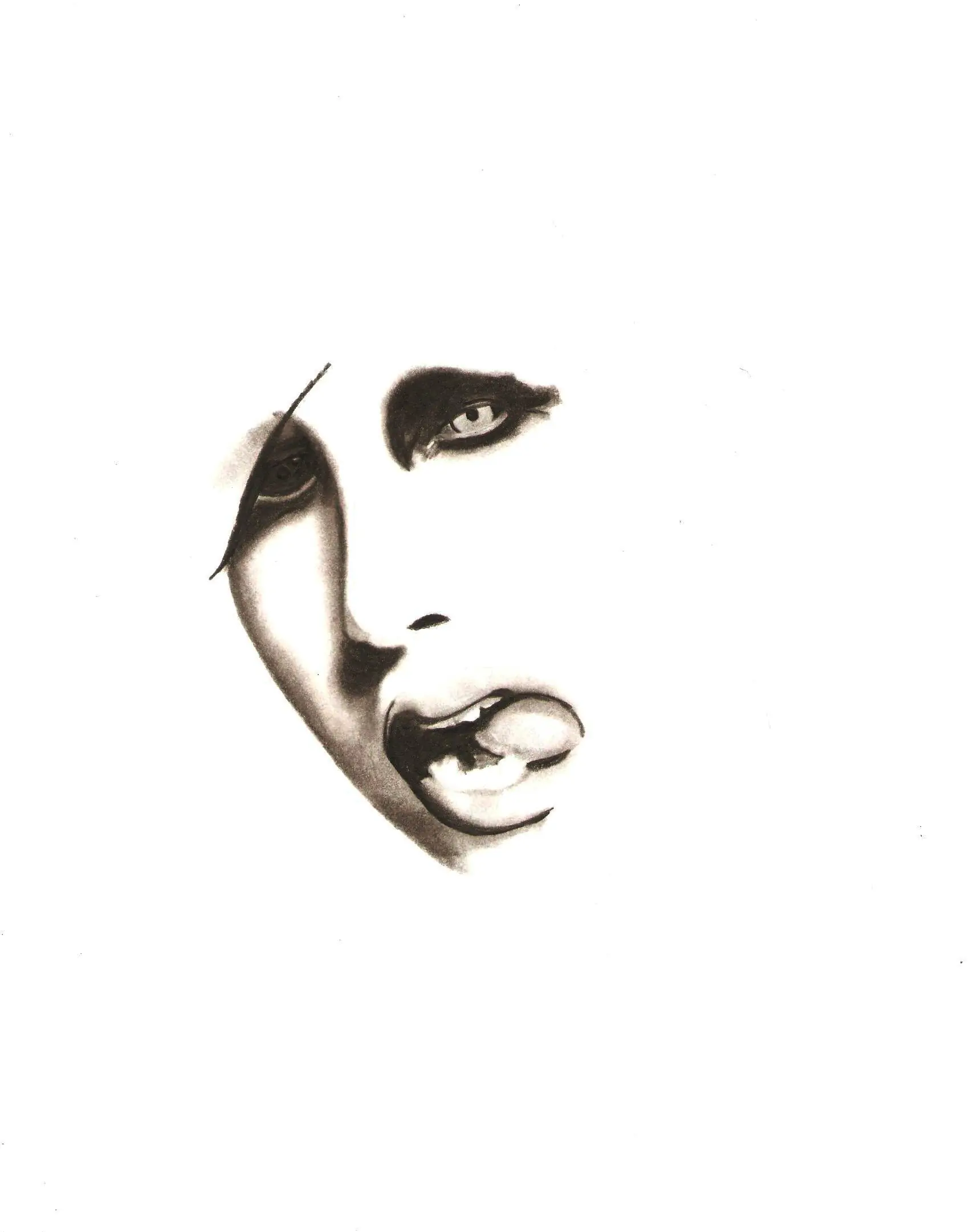Dibujo a lapiz de Marilyn Manson