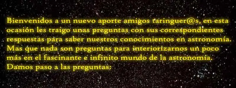 Cuanto sabes de Astronomía?