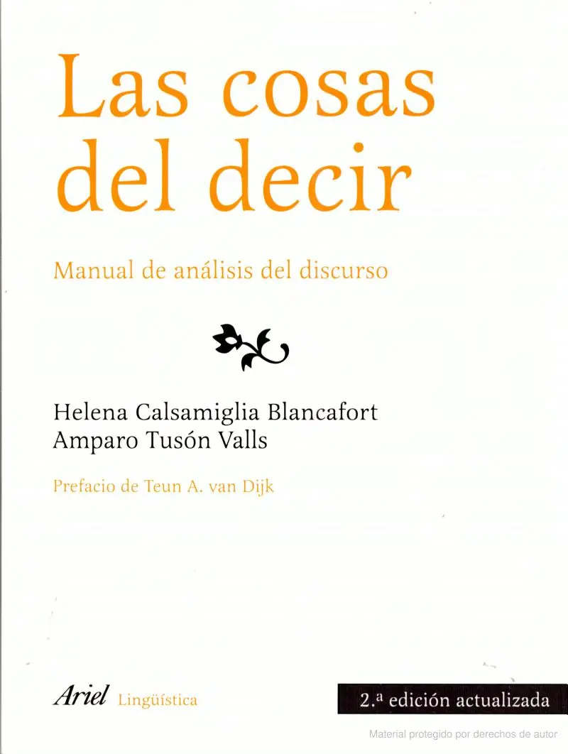 Las cosas del decir: manual de análisis del discurso