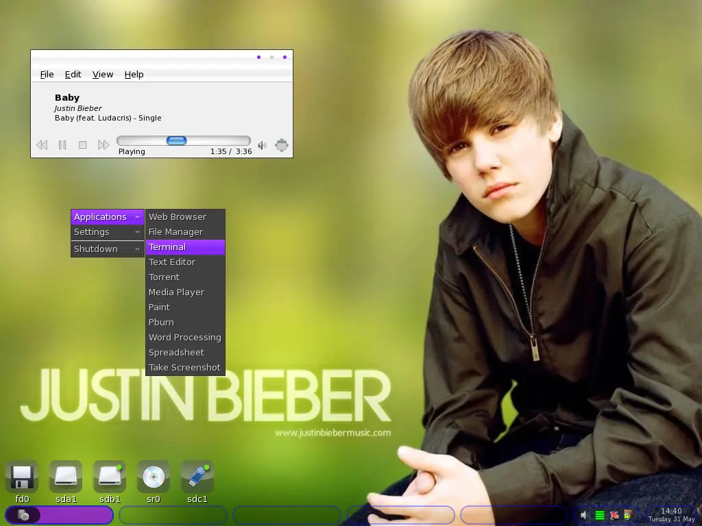 Linux Justin Bieber? ...WTF!